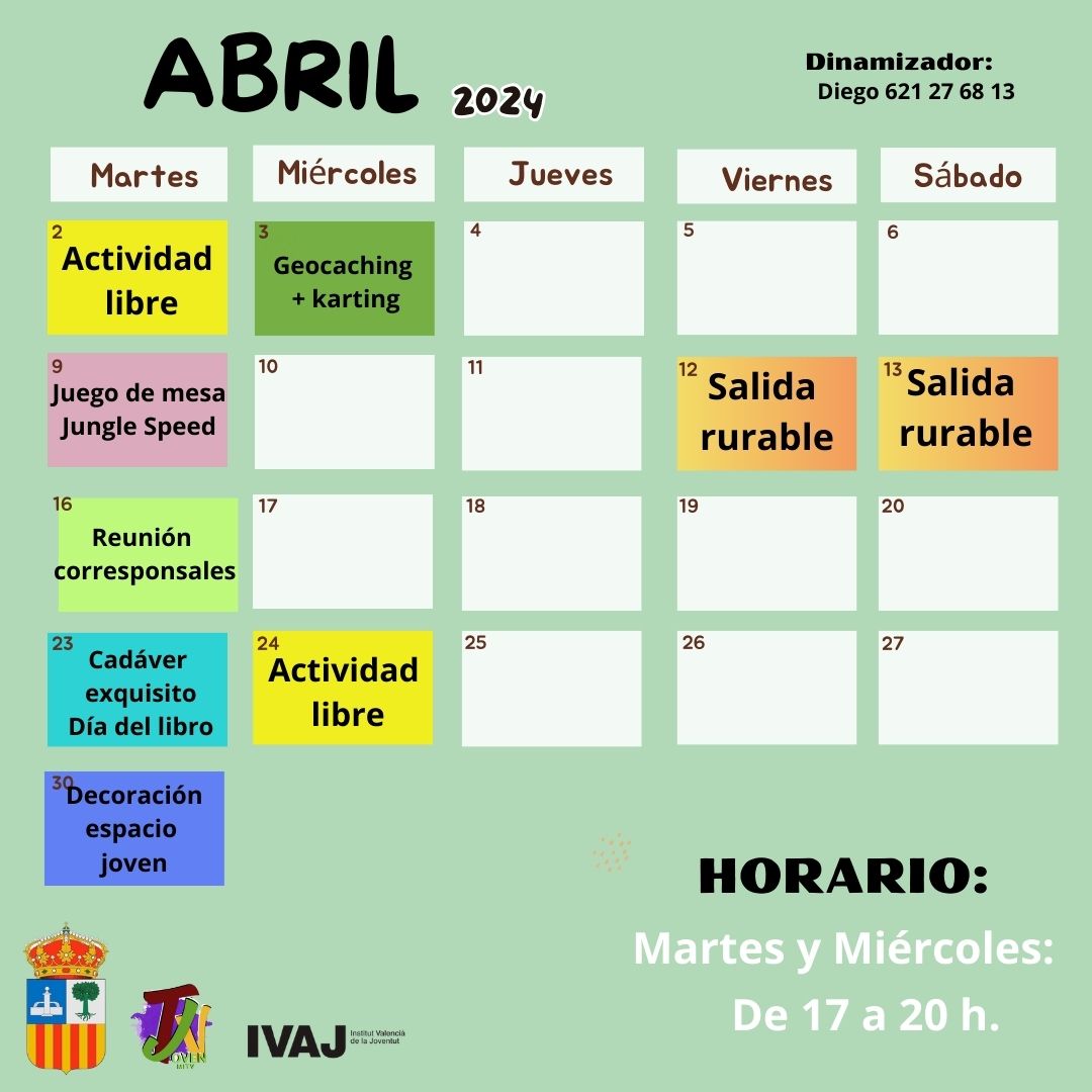 Calendari d'abril en MITV