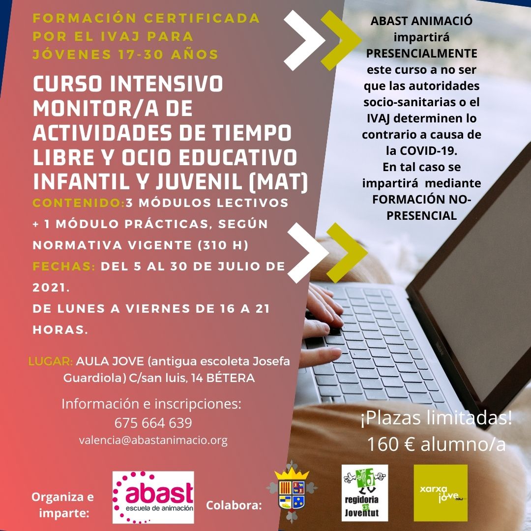 Curso Monitor de tiempo libre infantil y juvenil. Bétera