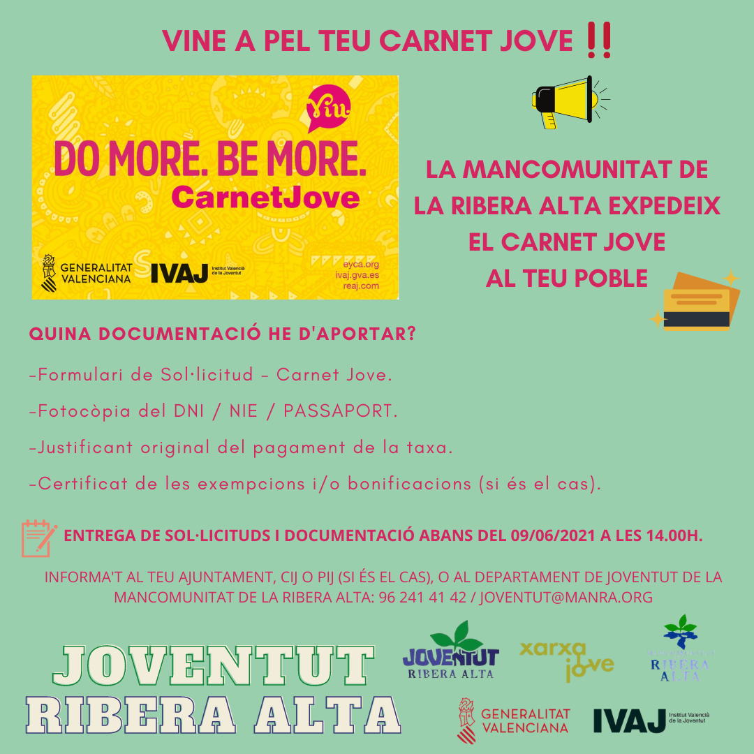 CARNET JOVE A GUADASSUAR I MONTSERRAT: VINE A PEL TEU !! - Departament de Joventut de la Mancomunitat de la Ribera Alta.