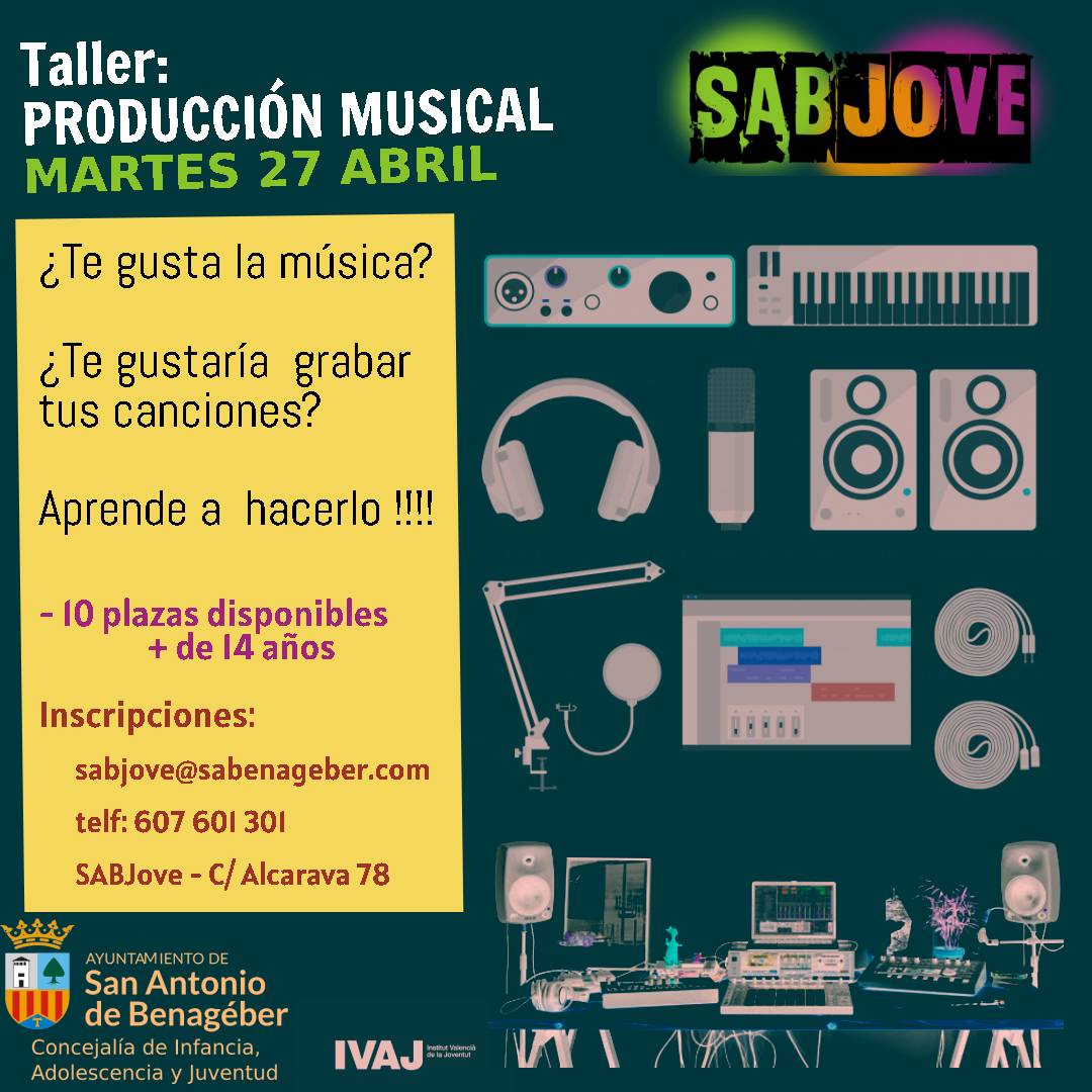 TALLER DE GRABACIÓN MUSICAL, San Antonio de Benagéber (SAB)