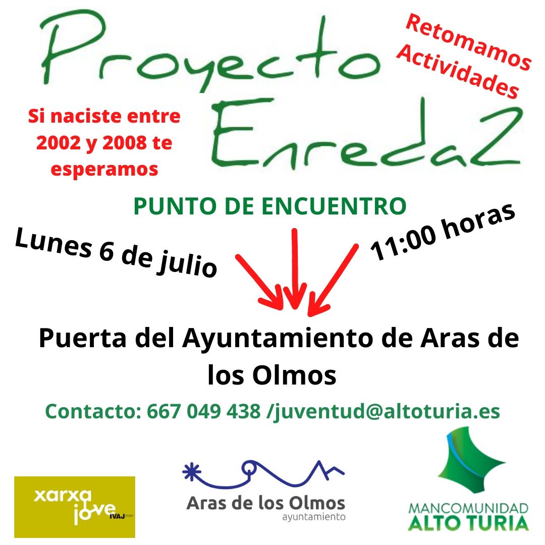 Proyecto Enreda2 Alto Turia Julio 2020