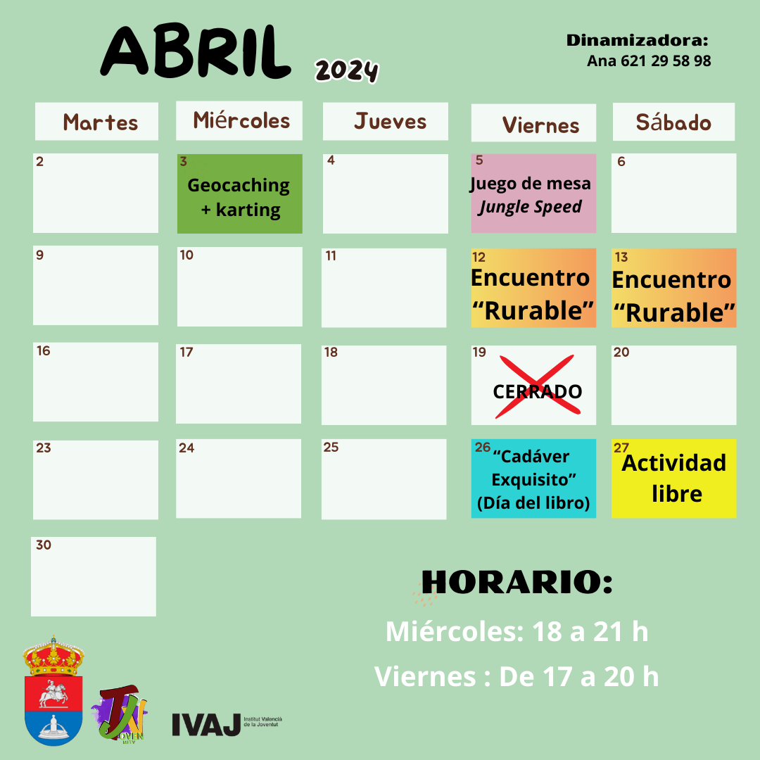 Calendari d'abril en MITV