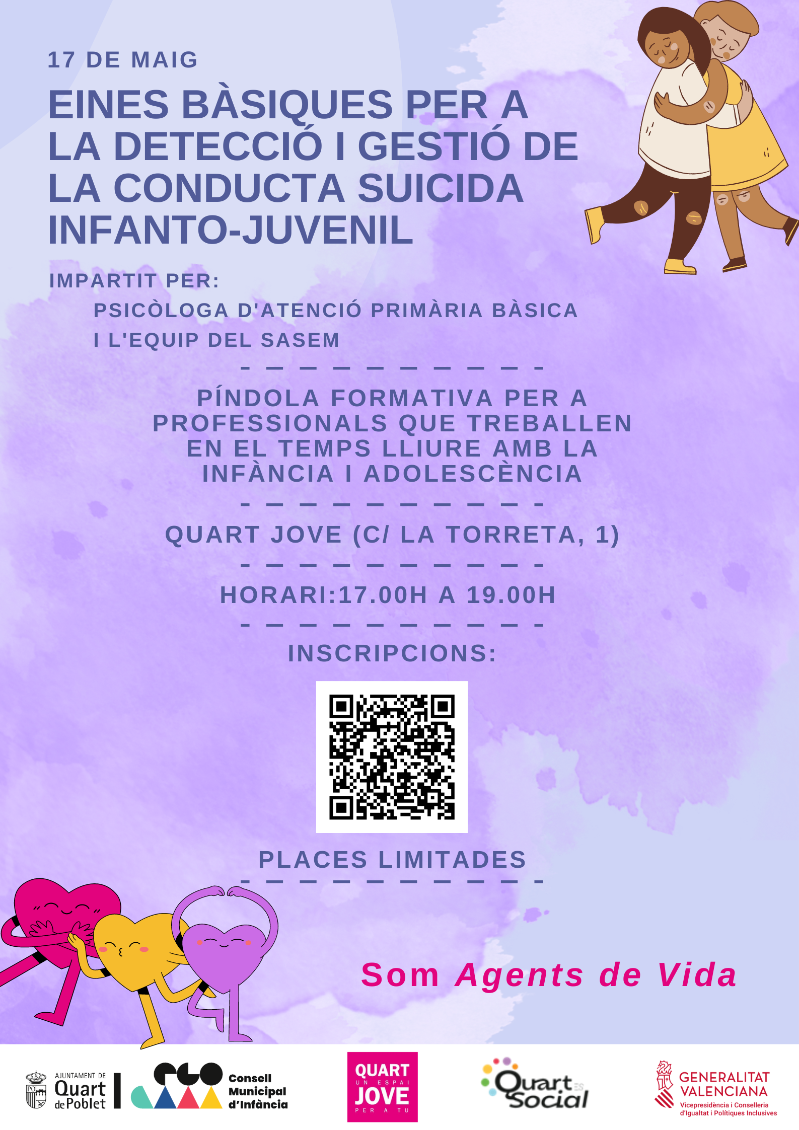 Taller "Herramientas básicas para la detección y gestión de la conducta suicida infanto-juvenil" en Quart de Poblet.