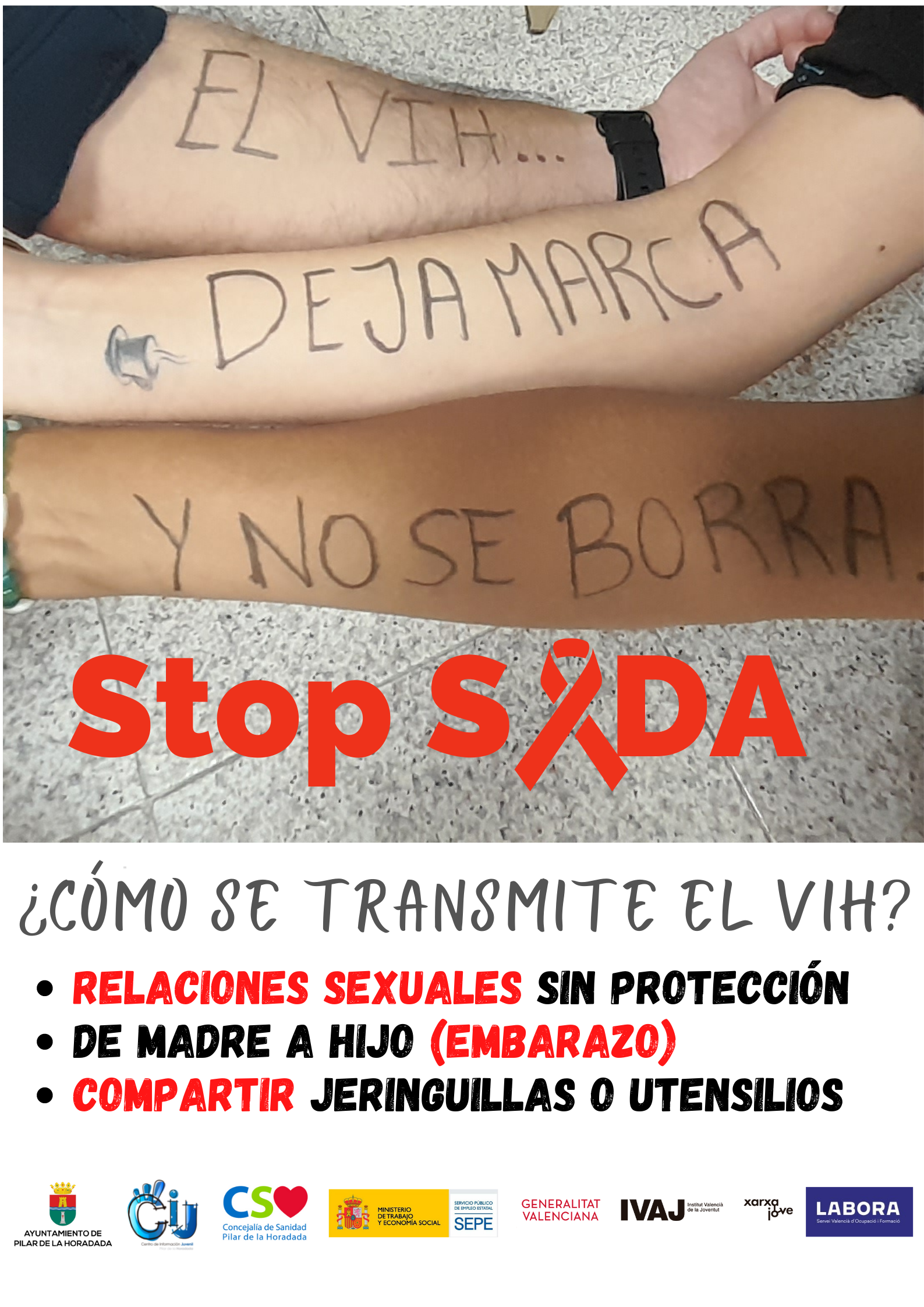 Campanya STOP SIDA, Pilar de la Horadada