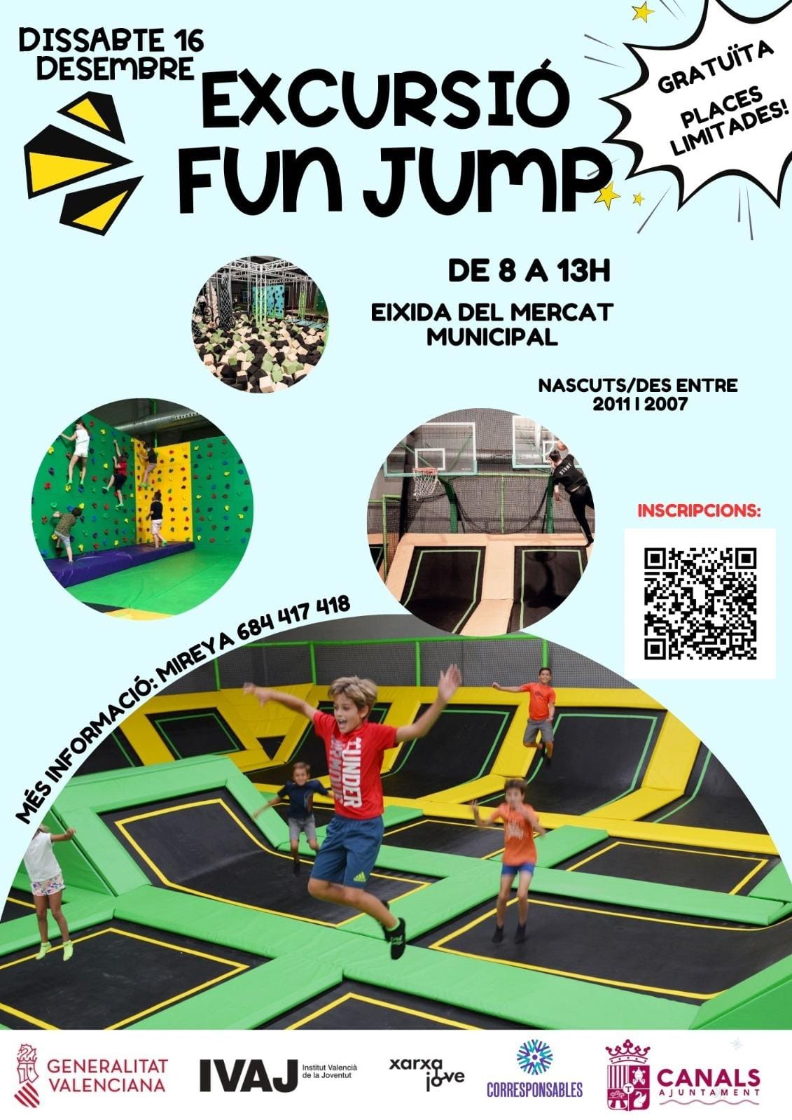 🤸🏽‍♂️🤸🏽Salida al Fun Jump! - Ayuntamiento de Canals