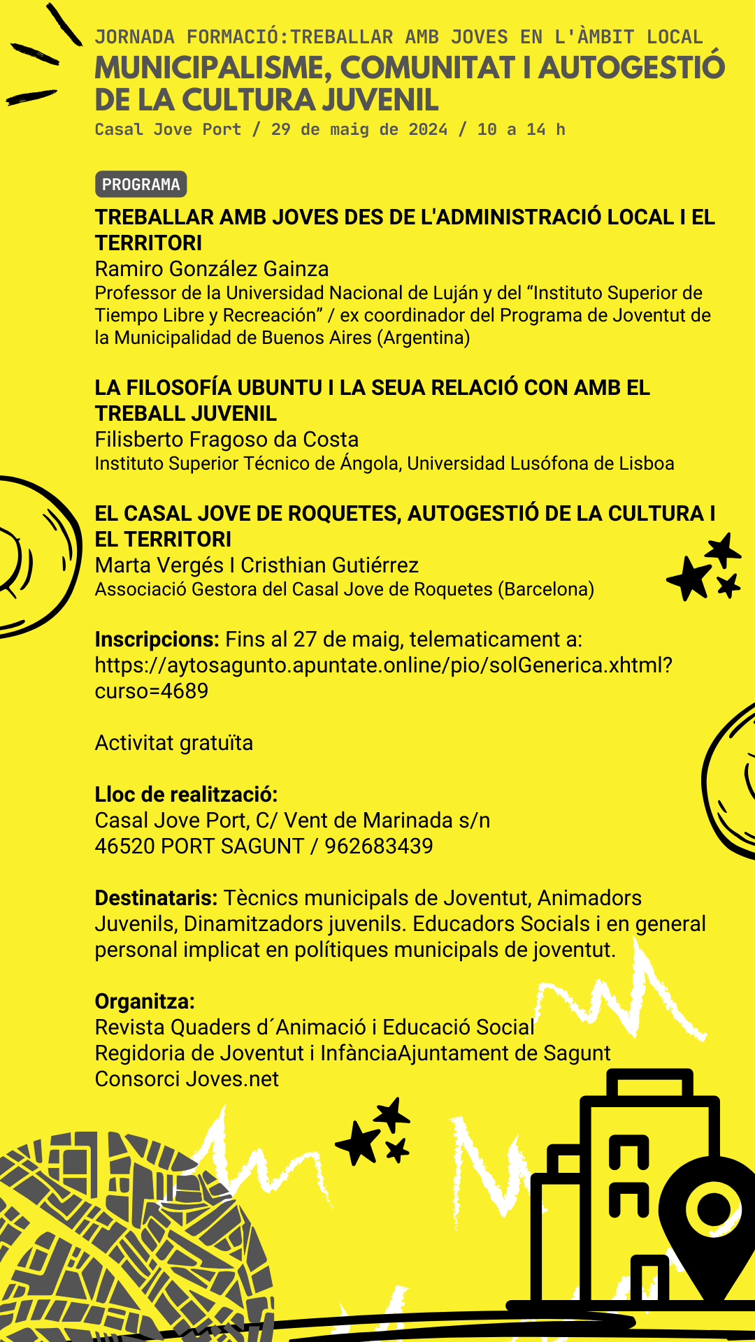 Jornada formació: Municipalisme, comunitat i autogestió de la cultura juvenil - SAGUNT