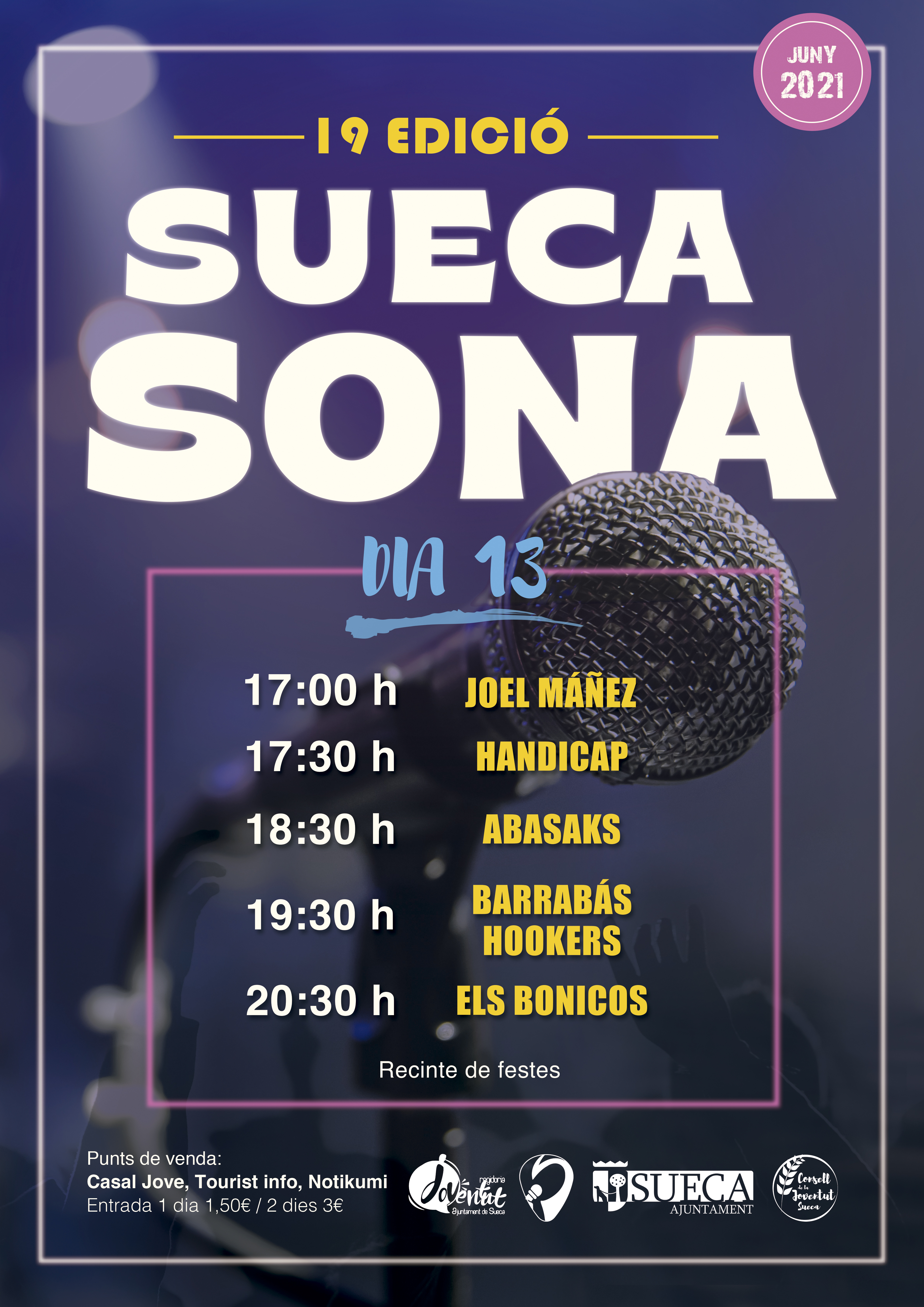 El festival 'Sueca Sona' se celebrarà els dies 12 i 13 de juny