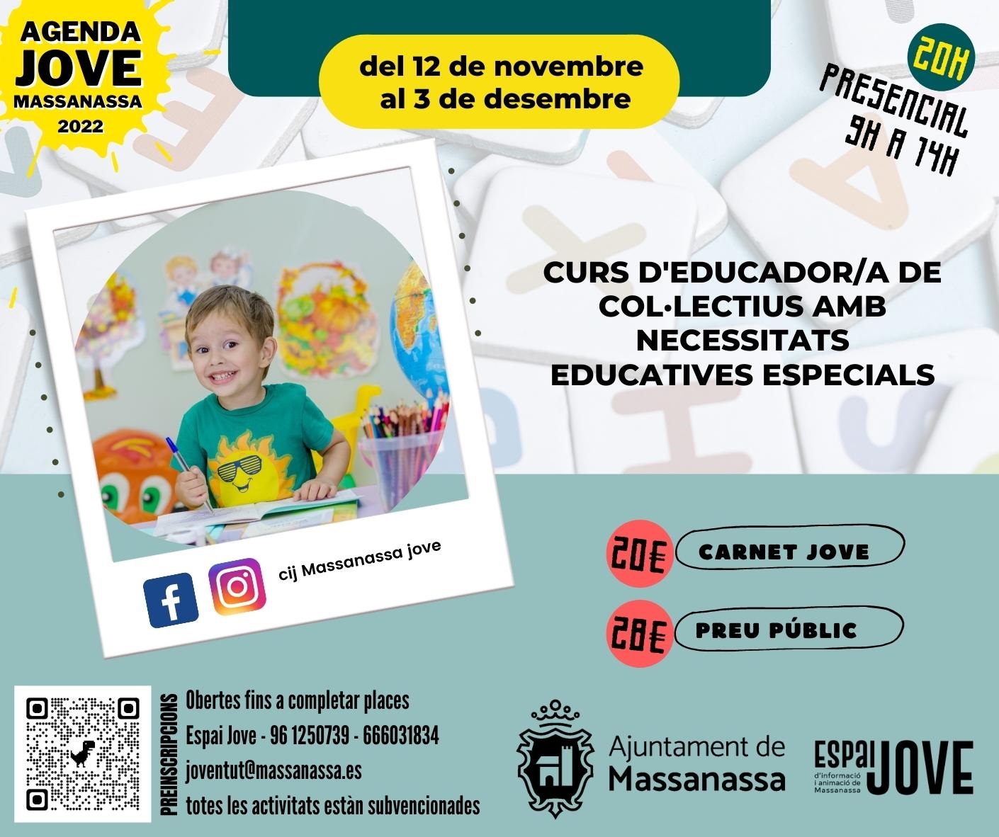 Curso de educador/a de colectius de Necessitats Educatives Especials (NEE)