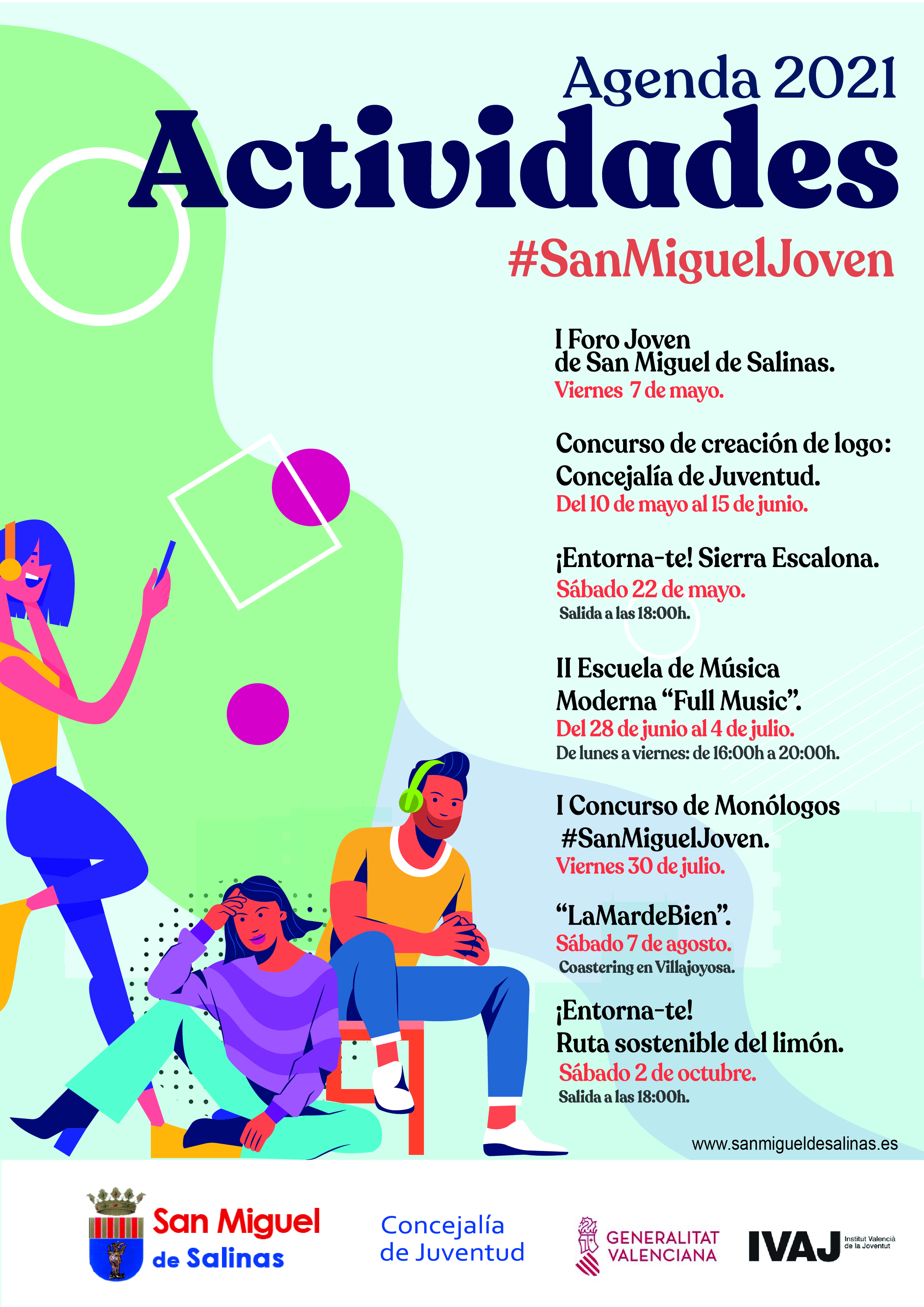 AGENDA 2021. PROGRAMACIÓ  #SANMIGUELJOVEN. San Miguel de Salinas