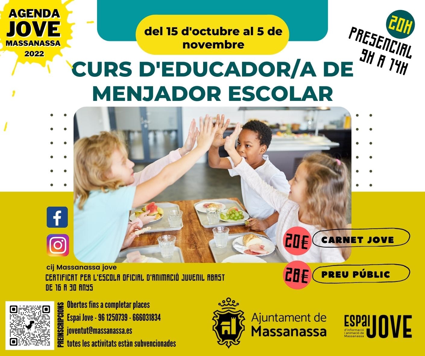 Curso de Educador/a de Menjador escolar Massanassa