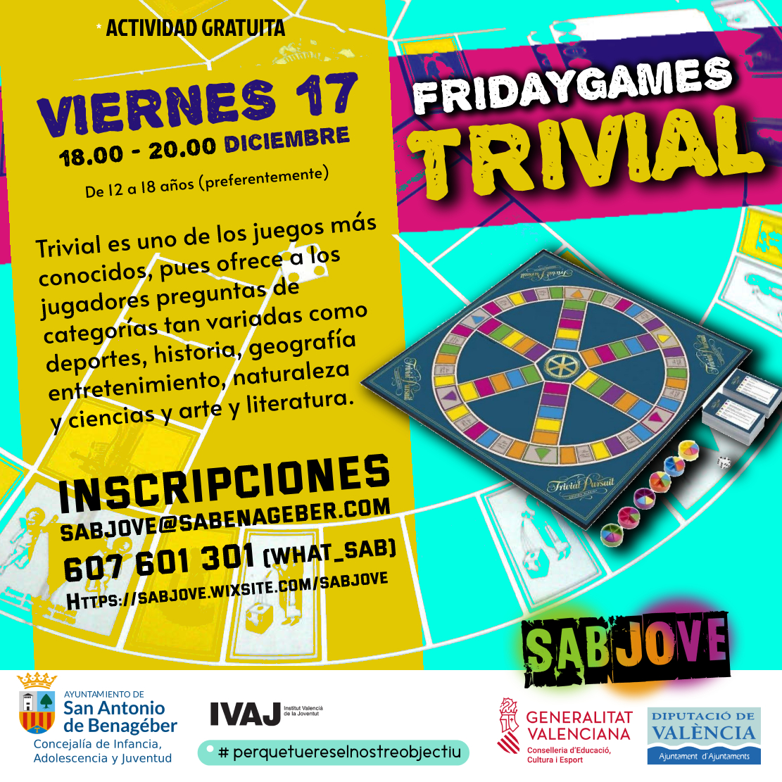 FRIDAY GAMES: "TRIVIAL", Sant Antoni de Benaixeve (SAB)